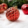 image:imageJOYIN 12 Pcs Red Gold Christmas Balls Ornaments Set 315 Glittering Tree Hanging Christmas Decorations Xmas Large Shatterproof Indoor Decor for Tree Wreath Holidays Wedding PartyRedgold
