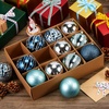 image:imageJOYIN 12 Pcs Red Gold Christmas Balls Ornaments Set 315 Glittering Tree Hanging Christmas Decorations Xmas Large Shatterproof Indoor Decor for Tree Wreath Holidays Wedding PartyBluesilve