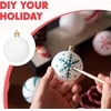 image:imageJOYIN 24 Pcs Christmas Ball Ornaments Blank White Ball Ornaments for DIY Art amp Craft Christmas Tree Decoration Shatterproof for Xmas Party Favors Supplies Presents