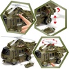 image:imageJOYIN 3 in 1 Friction Powered Siren Army Vehicle Toy with Action Figures  Military Truck Helicopter and Tank Toy with Light and Sound Siren for Imaginative Play Presents for Kids