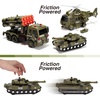 image:imageJOYIN 3 in 1 Friction Powered Siren Army Vehicle Toy with Action Figures  Military Truck Helicopter and Tank Toy with Light and Sound Siren for Imaginative Play Presents for Kids
