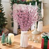 image:imageJoiedomi 12Pcs Christmas Berry Stem Ornaments Christmas Decorative Glitter Bead Sticks 17 Pink Artificial Glitter Twigs for Xmas Tree Decor Wreath DIY Crafts Holiday Party Supplies Wedding DecorPink