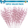 image:imageJoiedomi 12Pcs Christmas Berry Stem Ornaments Christmas Decorative Glitter Bead Sticks 17 Pink Artificial Glitter Twigs for Xmas Tree Decor Wreath DIY Crafts Holiday Party Supplies Wedding DecorPink