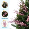 image:imageJoiedomi 12Pcs Christmas Berry Stem Ornaments Christmas Decorative Glitter Bead Sticks 17 Pink Artificial Glitter Twigs for Xmas Tree Decor Wreath DIY Crafts Holiday Party Supplies Wedding DecorPink