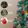 image:imageJoiedomi 18 Pcs Mini Christmas Boozeball Ornaments Set 17 oz Clear Plastic Fillable Ball Ball Ornaments for Christmas Tree Hanging Decorations Indoor Xmas Party Favors Supplies Presents