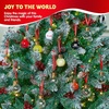 image:imageJoiedomi 18 Pcs Mini Christmas Boozeball Ornaments Set 17 oz Clear Plastic Fillable Ball Ball Ornaments for Christmas Tree Hanging Decorations Indoor Xmas Party Favors Supplies Presents