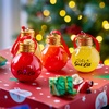 image:imageJoiedomi 18 Pcs Mini Christmas Boozeball Ornaments Set 17 oz Clear Plastic Fillable Ball Ball Ornaments for Christmas Tree Hanging Decorations Indoor Xmas Party Favors Supplies Presents