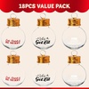 image:imageJoiedomi 18 Pcs Mini Christmas Boozeball Ornaments Set 17 oz Clear Plastic Fillable Ball Ball Ornaments for Christmas Tree Hanging Decorations Indoor Xmas Party Favors Supplies Presents