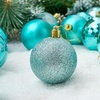 image:imageJoiedomi 34 Pcs 236 Christmas Ball Ornaments Shatterproof Teal Christmas Ornaments for Holidays Party Decoration Teal Tree Ornaments and Special Events