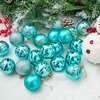 image:imageJoiedomi 34 Pcs 236 Christmas Ball Ornaments Shatterproof Teal Christmas Ornaments for Holidays Party Decoration Teal Tree Ornaments and Special Events