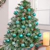 image:imageJoiedomi 34 Pcs 236 Christmas Ball Ornaments Shatterproof Teal Christmas Ornaments for Holidays Party Decoration Teal Tree Ornaments and Special Events