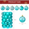 image:imageJoiedomi 34 Pcs 236 Christmas Ball Ornaments Shatterproof Teal Christmas Ornaments for Holidays Party Decoration Teal Tree Ornaments and Special Events