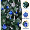 image:imageJoiedomi 36 Pcs Blue and Orange Christmas Tree Ornaments with Star Topper and Heart Shatterproof Christmas Ball Ornaments Set Assorted Xmas Hanging Decorations for Tree Wreath Garland HolidaysBlue  Silver  White