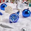 image:imageJoiedomi 36 Pcs Blue and Orange Christmas Tree Ornaments with Star Topper and Heart Shatterproof Christmas Ball Ornaments Set Assorted Xmas Hanging Decorations for Tree Wreath Garland HolidaysBlue  Silver  White