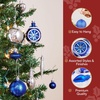 image:imageJoiedomi 36 Pcs Blue and Orange Christmas Tree Ornaments with Star Topper and Heart Shatterproof Christmas Ball Ornaments Set Assorted Xmas Hanging Decorations for Tree Wreath Garland HolidaysBlue  Silver  White
