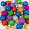 image:imageJoiedomi 36 Pcs Christmas Mini Ball Ornament Set Metalic Glass Small Balls with Glitter Prints amp Rope Hangers Hanging Miniature Ornaments for Christmas Tree Xmas Glass Party Decor Red amp WhiteGlitter