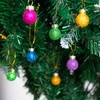 image:imageJoiedomi 36 Pcs Christmas Mini Ball Ornament Set Metalic Glass Small Balls with Glitter Prints amp Rope Hangers Hanging Miniature Ornaments for Christmas Tree Xmas Glass Party Decor Red amp WhiteGlitter