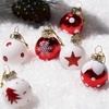 image:imageJoiedomi 36 Pcs Christmas Mini Ball Ornament Set Metalic Glass Small Balls with Glitter Prints amp Rope Hangers Hanging Miniature Ornaments for Christmas Tree Xmas Glass Party Decor Red amp WhiteFancy