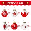 image:imageJoiedomi 36 Pcs Christmas Mini Ball Ornament Set Metalic Glass Small Balls with Glitter Prints amp Rope Hangers Hanging Miniature Ornaments for Christmas Tree Xmas Glass Party Decor Red amp WhiteFancy
