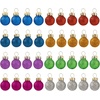 image:imageJoiedomi 36 Pcs Christmas Mini Ball Ornament Set Metalic Glass Small Balls with Glitter Prints amp Rope Hangers Hanging Miniature Ornaments for Christmas Tree Xmas Glass Party Decor Red amp WhiteGlitter