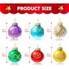 image:imageJoiedomi 36 Pcs Christmas Mini Ball Ornament Set Metalic Glass Small Balls with Glitter Prints amp Rope Hangers Hanging Miniature Ornaments for Christmas Tree Xmas Glass Party Decor Red amp Whiteglossy