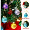 image:imageJoiedomi 36 Pcs Christmas Mini Ball Ornament Set Metalic Glass Small Balls with Glitter Prints amp Rope Hangers Hanging Miniature Ornaments for Christmas Tree Xmas Glass Party Decor Red amp Whiteglossy