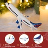 image:imageJoiedomi Mini Christmas Airplane Glass Ornament Commercial Airliner Blown Glass Xmas Tree Picks for Hanging Ornament Outdoor Party Favor Indoor Decor Winter GiftsAirplane