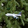image:imageJoiedomi Mini Christmas Airplane Glass Ornament Commercial Airliner Blown Glass Xmas Tree Picks for Hanging Ornament Outdoor Party Favor Indoor Decor Winter GiftsAirplane