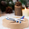 image:imageJoiedomi Mini Christmas Airplane Glass Ornament Commercial Airliner Blown Glass Xmas Tree Picks for Hanging Ornament Outdoor Party Favor Indoor Decor Winter GiftsAirplane