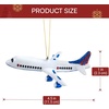 image:imageJoiedomi Mini Christmas Airplane Glass Ornament Commercial Airliner Blown Glass Xmas Tree Picks for Hanging Ornament Outdoor Party Favor Indoor Decor Winter GiftsAirplane