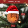 image:imageJoiedomi Mini Christmas Basketball Glass Ornament Blown Sports Ball Ornaments Small Mini Basketball Decor for Tree Hanging Outdoor Decorations Indoor Xmas Balls Gifts Party FavorsBasketball with hat