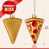 image:imageJoiedomi Pizza Mini Christmas Ornaments Food Blown Glass Small Ornament for Christmas Tree Hanging Outdoor Decorations Indoor Xmas Party Favors Supplies Cute Presents Gifts