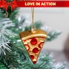 image:imageJoiedomi Pizza Mini Christmas Ornaments Food Blown Glass Small Ornament for Christmas Tree Hanging Outdoor Decorations Indoor Xmas Party Favors Supplies Cute Presents Gifts