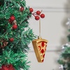 image:imageJoiedomi Pizza Mini Christmas Ornaments Food Blown Glass Small Ornament for Christmas Tree Hanging Outdoor Decorations Indoor Xmas Party Favors Supplies Cute Presents Gifts