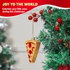 image:imageJoiedomi Pizza Mini Christmas Ornaments Food Blown Glass Small Ornament for Christmas Tree Hanging Outdoor Decorations Indoor Xmas Party Favors Supplies Cute Presents Gifts