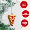 image:imageJoiedomi Pizza Mini Christmas Ornaments Food Blown Glass Small Ornament for Christmas Tree Hanging Outdoor Decorations Indoor Xmas Party Favors Supplies Cute Presents Gifts