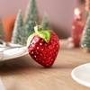 image:imageJoiedomi Strawberry Mini Christmas Ornaments Small Fruit Blown Glass Ornament for Christmas Tree Hanging Outdoor Decorations Indoor Xmas Party Favors Supplies Cute Presents GiftsStrawberry