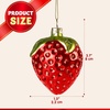 image:imageJoiedomi Strawberry Mini Christmas Ornaments Small Fruit Blown Glass Ornament for Christmas Tree Hanging Outdoor Decorations Indoor Xmas Party Favors Supplies Cute Presents GiftsStrawberry