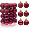 image:imageJOIEDOMI 24 Pcs Lime Green Christmas Balls Ornaments Set 236 Christmas Tree Ornaments Shatterproof Xmas Balls Hanging Decorations for Tree Wreath Garland Holiday Wedding Indoor Party DecorBurgundy Red