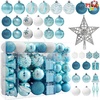 image:imageJoiedomi 71 Pcs Red amp Gold Christmas Ornaments Set Assorted Christmas Balls Ornaments with Star Tree Topper Shatterproof Hanging Decor for Xmas Tree Wreath Garland Holidays PartyBluewhite