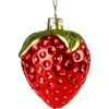 image:imageJoiedomi Strawberry Mini Christmas Ornaments Small Fruit Blown Glass Ornament for Christmas Tree Hanging Outdoor Decorations Indoor Xmas Party Favors Supplies Cute Presents GiftsStrawberry