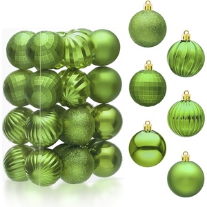 image:imageJOIEDOMI 24 Pcs Lime Green Christmas Balls Ornaments Set 236 Christmas Tree Ornaments Shatterproof Xmas Balls Hanging Decorations for Tree Wreath Garland Holiday Wedding Indoor Party DecorLime Green