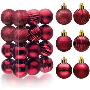 image:imageJOIEDOMI 24 Pcs Lime Green Christmas Balls Ornaments Set 236 Christmas Tree Ornaments Shatterproof Xmas Balls Hanging Decorations for Tree Wreath Garland Holiday Wedding Indoor Party DecorBurgundy Red