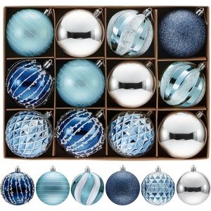 image:imageJOYIN 12 Pcs Red Gold Christmas Balls Ornaments Set 315 Glittering Tree Hanging Christmas Decorations Xmas Large Shatterproof Indoor Decor for Tree Wreath Holidays Wedding PartyBluesilve