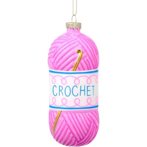 image:imageJOYIN Christmas Crochet Glass Small Ornament Blown Glass Mini Decor for Christmas Crochet Gift Tree Hanging Xmas Indoor Decorations Holiday Party FavorsCrochet Knitting Yarn