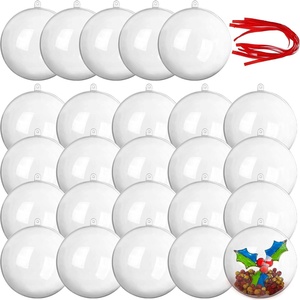 image:imageJoiedomi Mini Christmas 25 Pcs Clear Plastic Fillable Ball 276 inches Ball Ornaments for Christmas Tree Hanging Decorations Indoor Xmas Party Favors Supplies Presents