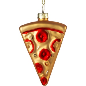 image:imageJoiedomi Pizza Mini Christmas Ornaments Food Blown Glass Small Ornament for Christmas Tree Hanging Outdoor Decorations Indoor Xmas Party Favors Supplies Cute Presents Gifts