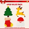 image:imageJOYIN 4 PCS Christmas Pop Stress Toy Xmas Pop Game Party Favors for Kids Squeeze Bubble Christmas Goodies Bag Fillers for Children Adults Anxiety Stress Reliever Office Desk