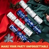 image:imageJOYIN 8 Pack Christmas No Snap Party Table Favor with Gold amp Silver Snowflake Design with Party Hat Joke amp Little Gift Inside for Xmas Gift Christmas Seasonal Holiday DinnerBlueWhite Snowflakes