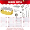 image:imageJOYIN 8 Pack Christmas No Snap Party Table Favor with Gold amp Silver Snowflake Design with Party Hat Joke amp Little Gift Inside for Xmas Gift Christmas Seasonal Holiday DinnerBlueWhite Snowflakes